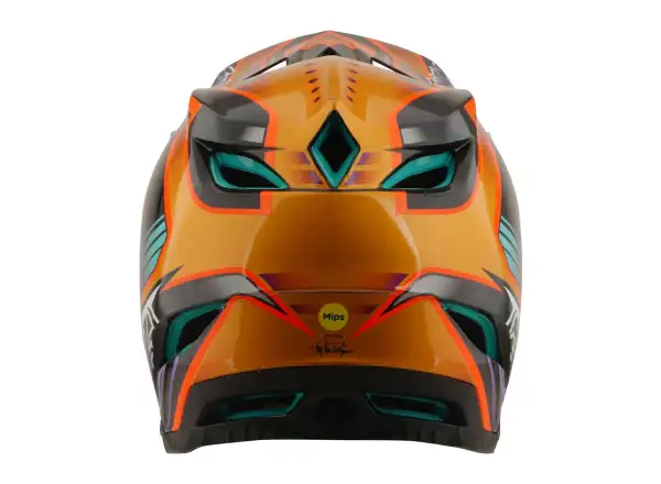 Troy Lee Designs D4 Carbon MIPS kask Crest Gold