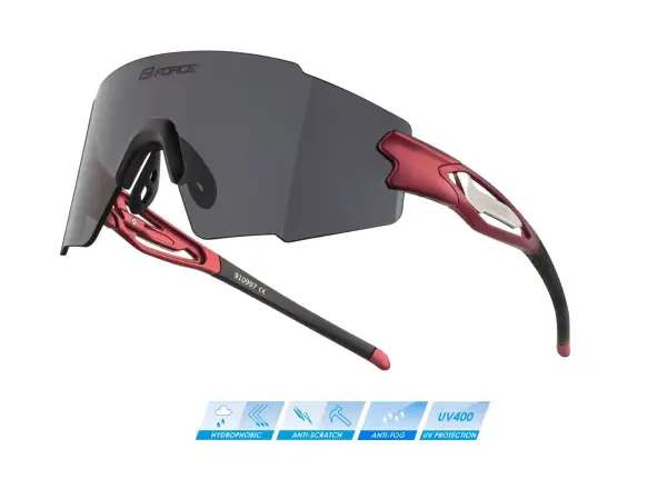 Force Mantra okulary rowerowe czerwona/czarna lustrzane szkła