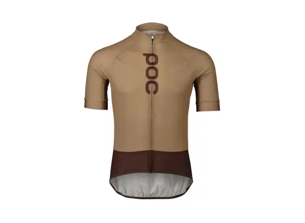 POC Essential Road Logo męska koszulka rowerowa krótki rękaw Jasper Brown/Axinite Brown