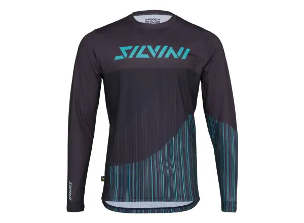 Silvini Ello męska luźna koszulka z długim rękawem Black/Olive