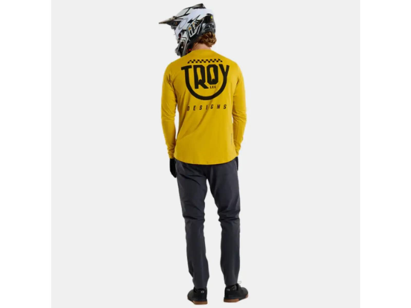 Troy Lee Designs Ruckus Ride Tee męska koszulka z długim rękawem Eyez Safron