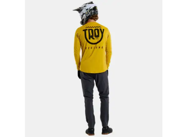 Troy Lee Designs Ruckus Ride Tee męska koszulka z długim rękawem Eyez Safron
