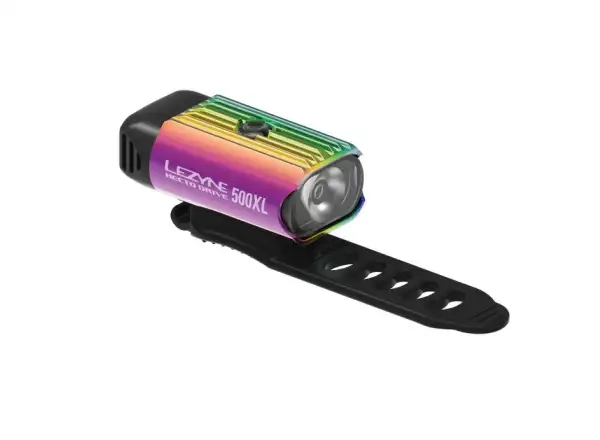 Lezyne Hecto Drive 500XL przednie światło Neo metallic