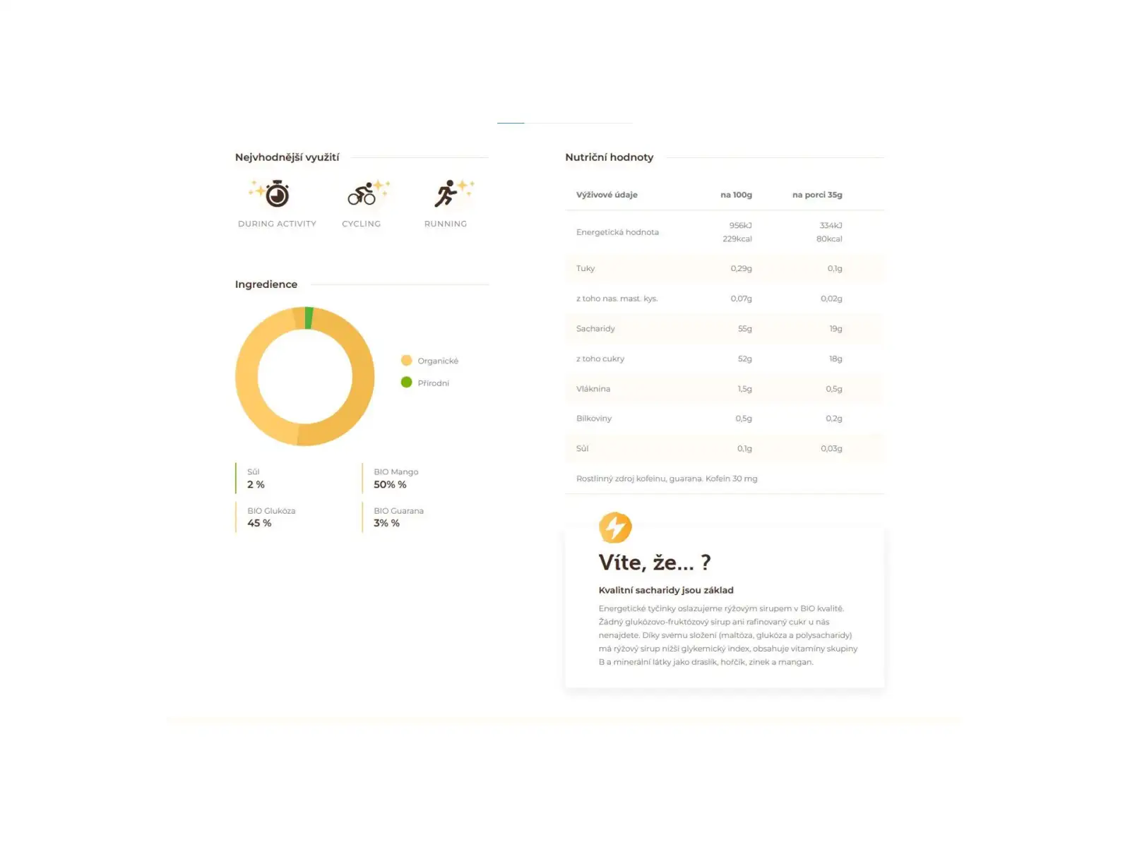 Chimpanzee żel energetyczny Mango 35 g