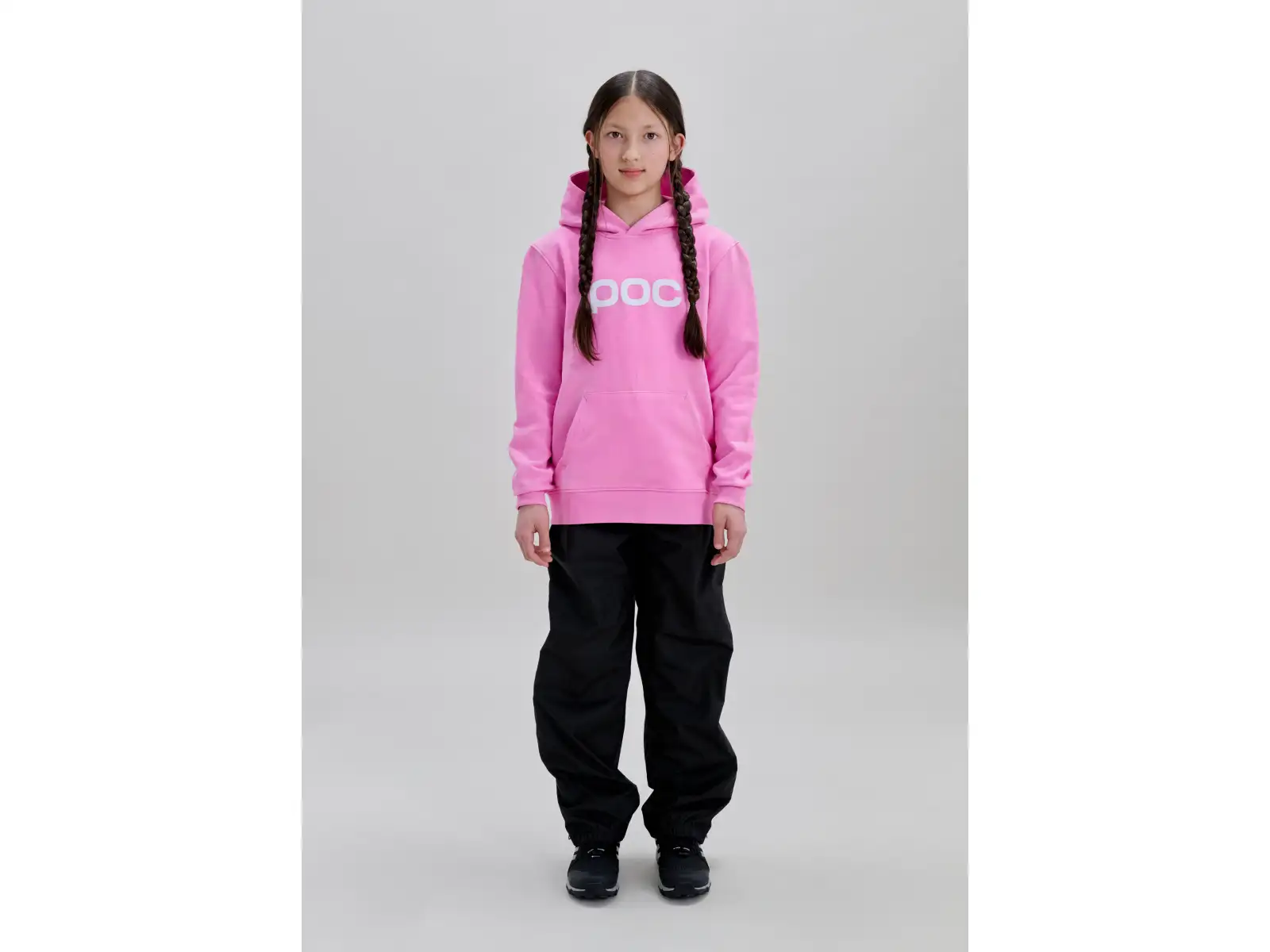 POC Hood Jr bluza dziecięca z kapturem Thulite Pink/Hydrogen White