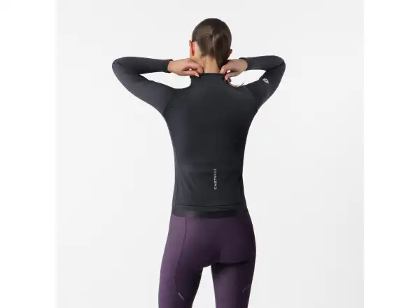 Castelli Espresso Thermal 2 damska koszulka z długim rękawem Black/White