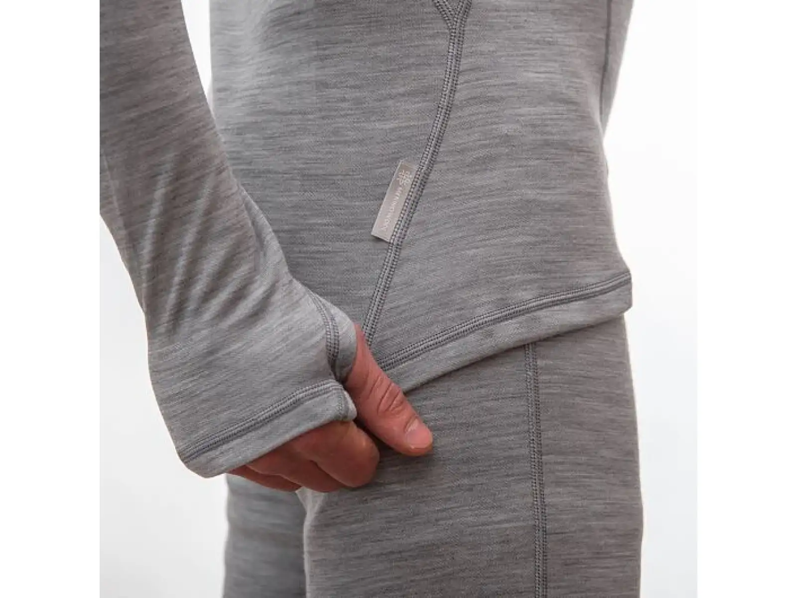 Sensor Merino Bold Neck męska koszulka długi rękaw Cool Gray