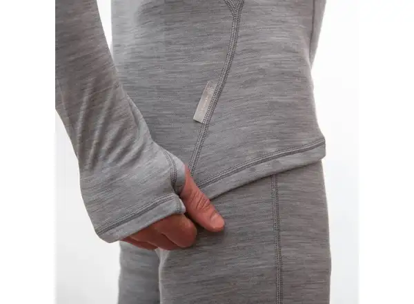 Sensor Merino Bold Neck męska koszulka długi rękaw Cool Gray