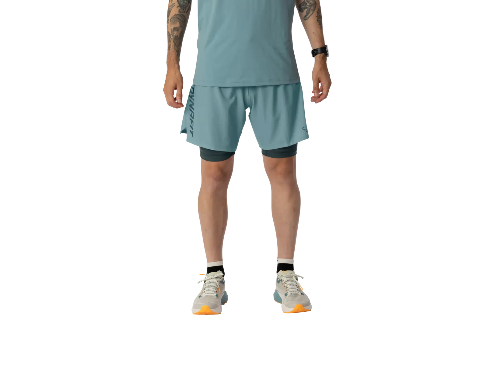 Dynafit Alpine Pro 2w1 męskie biegowe spodenki Smoke Blue