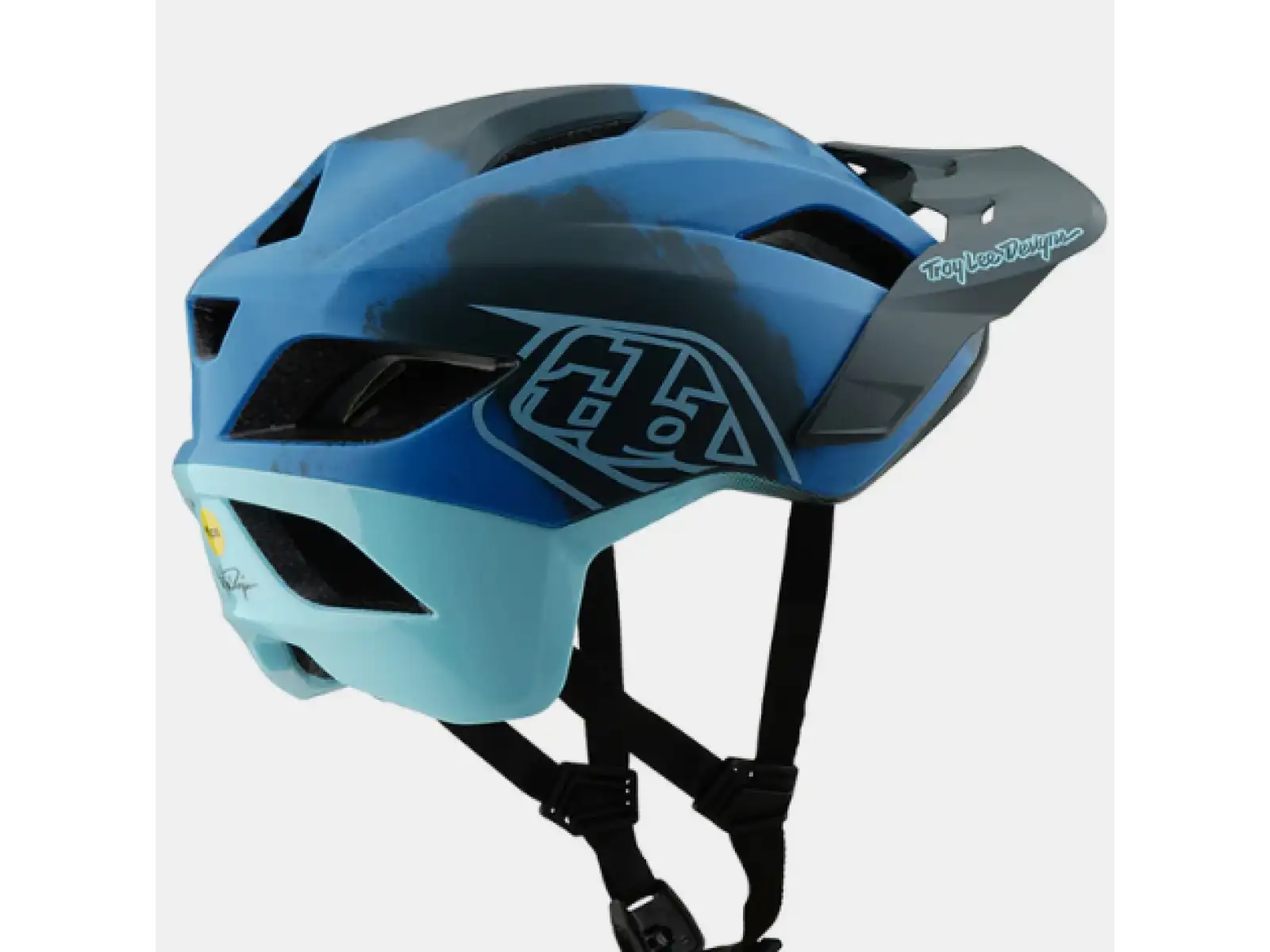 Troy Lee Designs Flowline SE Badge kask Camo Blue