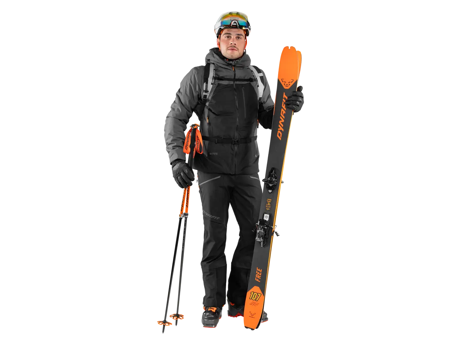 Dynafit Free Infinium Hybrid męskie spodnie z szelkami Black out