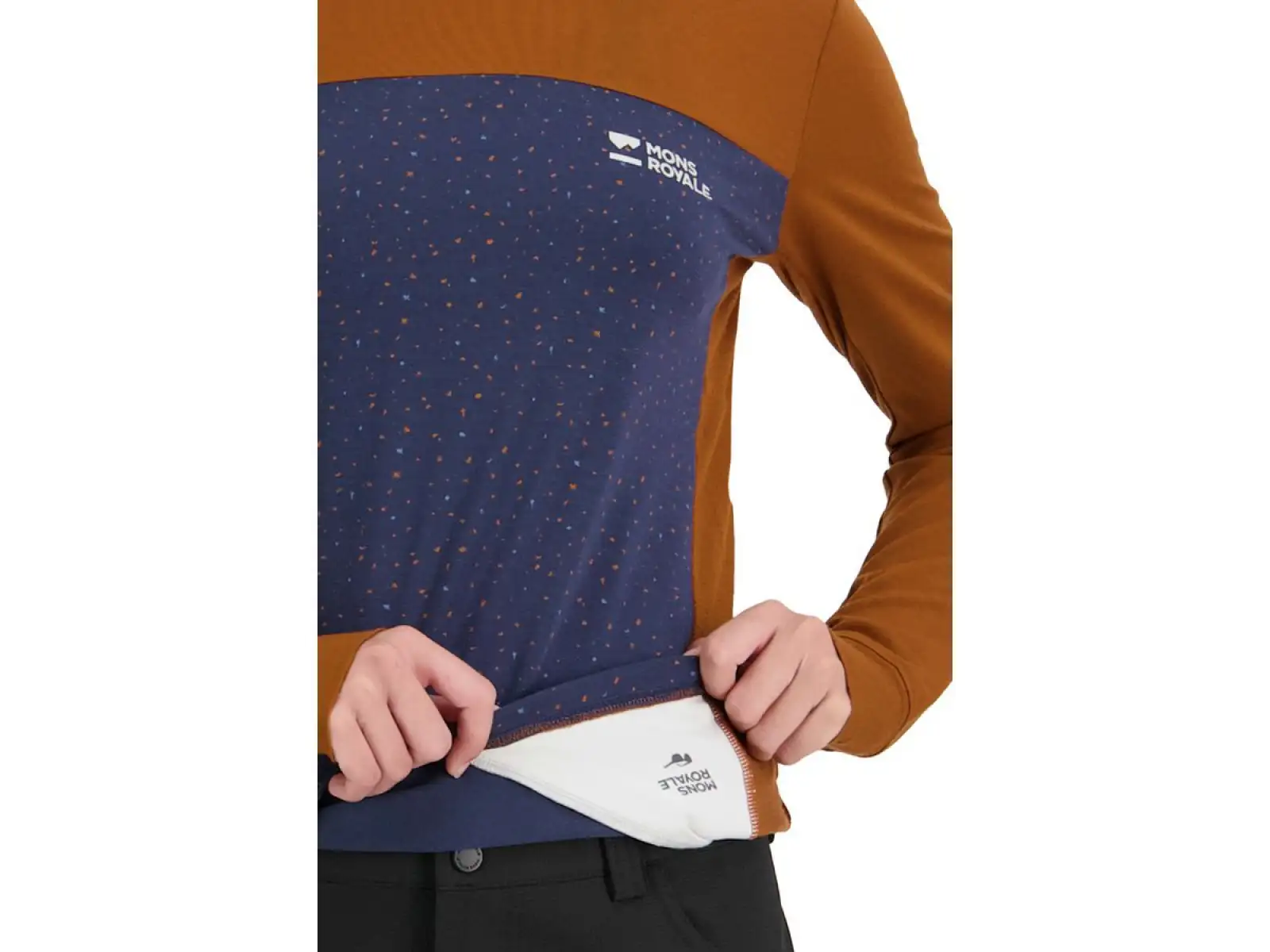 Mons Royale Redwood Enduro VLS WMNS damski t-shirt Midnight Terrazzo/Copper rozmiar S