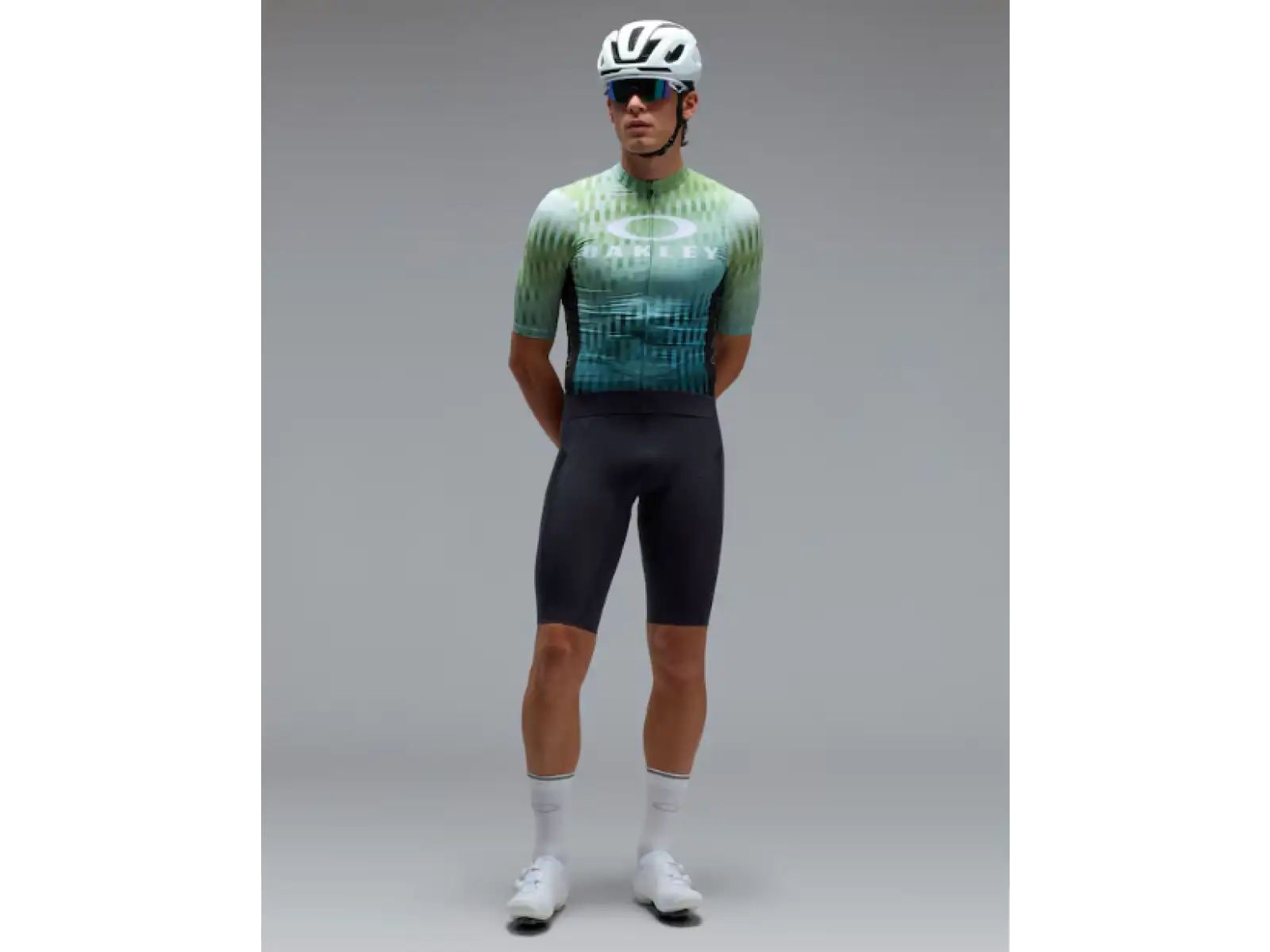 Oakley Icon Training męska koszulka z krótkim rękawem Green Glitch Print