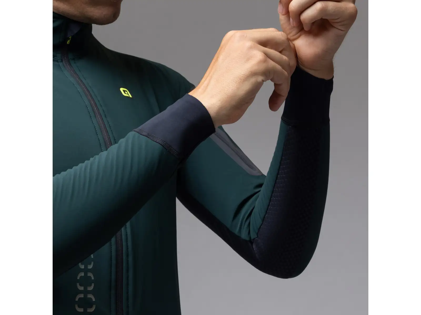 Alé R-EV1 Thermo Shield męska zimowa kurtka rowerowa Bottle Green