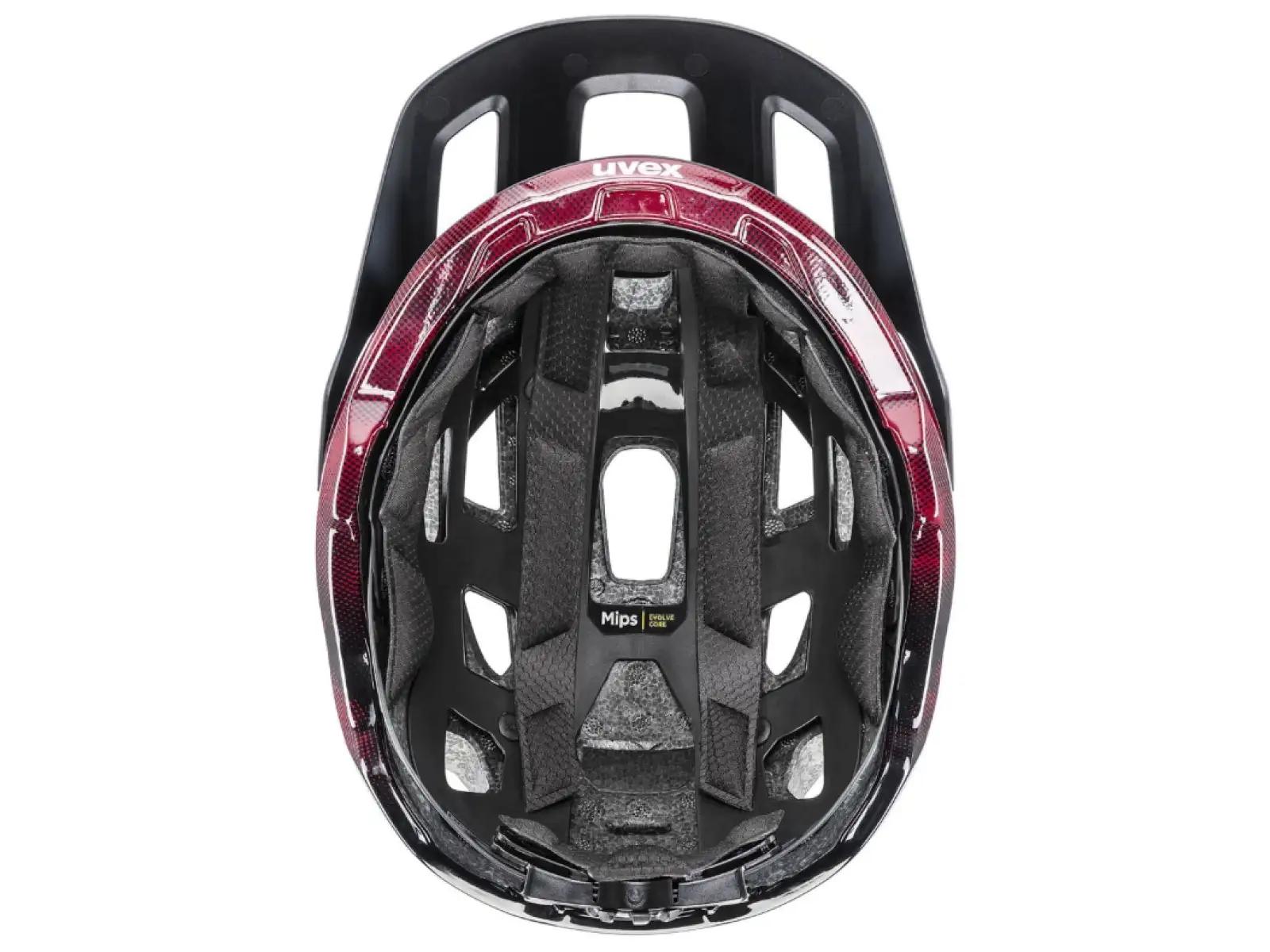 Uvex React MIPS kask MTB Black/Ruby Red Matt