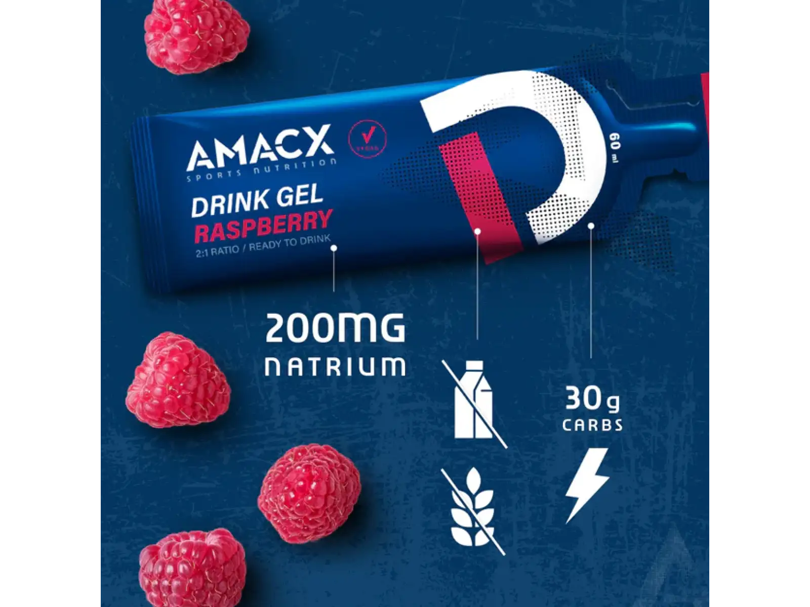 Amacx Drink Gel energetyczny żel 60 ml Raspberry