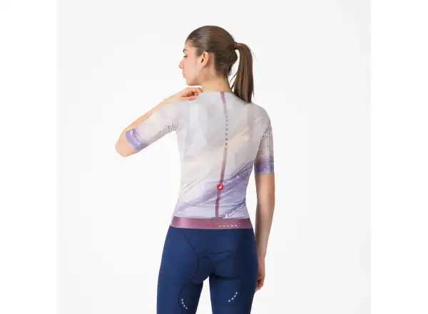 Castelli Aero Pro 8S damski koszulka krótki rękaw Multicolor Purple