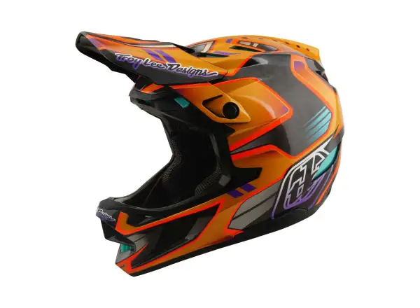 Troy Lee Designs D4 Carbon MIPS kask Crest Gold