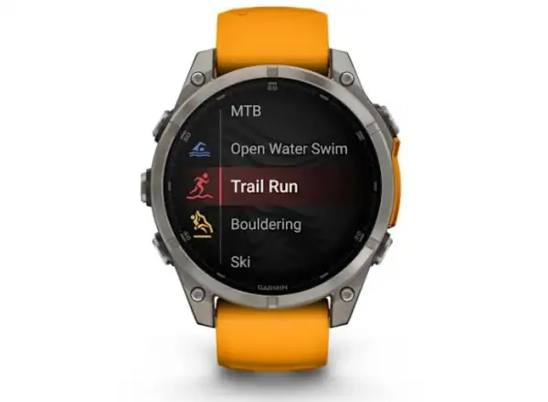 Garmin fenix 8 - 47 mm AMOLED Sapphire smartwatche Titanium Orange/Graphite